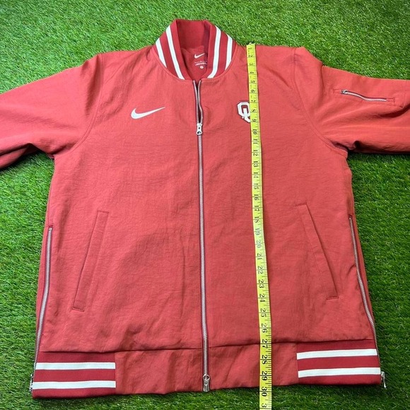 Men's Nike Crimson Oklahoma Sooners Full-Zip Bomber Jacket Men's L - Picture 5 of 6